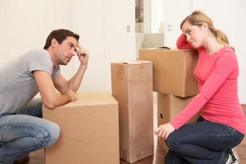 Packing and loading household items for a Petersham relocation