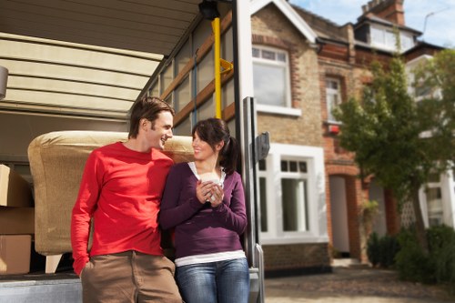 Local Petersham office removals team handling furniture and equipment