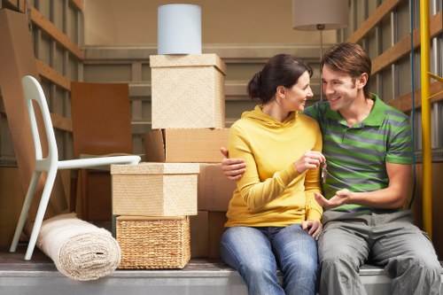 Preparing furniture and boxes for a home move in Petersham