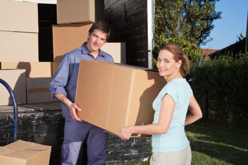 Packed moving truck for residential removals in Petersham